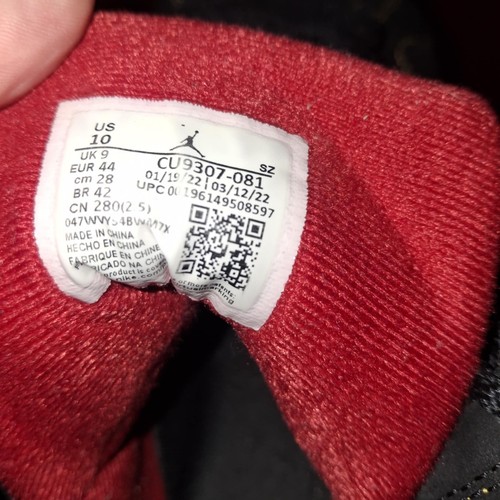 Men’s Size 10 - Air Jordan 7 Retro Citrus - Black/Citrus-Varsity Red - Picture 11 of 11