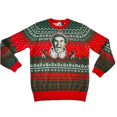 Christmas Sweater Elf Women’s Size Large Ugly Sweater Knit Buddy The Elf  - Picture 11 of 11