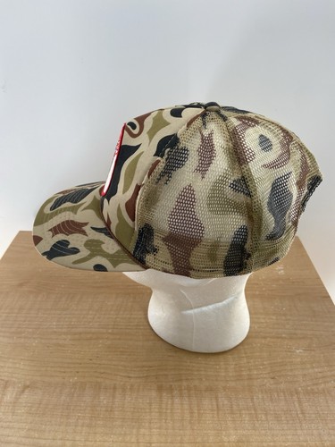 Vintage Turkey Shoot 1990 Duck Camo Trucker Hat Snapback Rope Hat Hunting Mesh - Picture 4 of 6