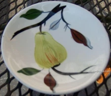 Blue Ridge Pottery Anjou Skyline Cereal Bowl with Large Pear Vintage Tableware