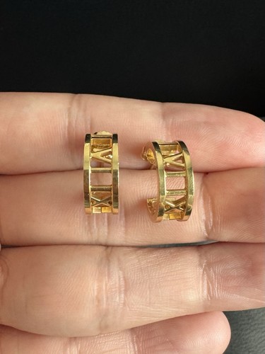 Tiffany & Co Atlas Creolen 18K Gelbgold - Bild 5 von 8