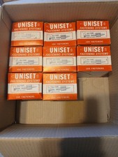 8 Boxes of 100 Uniset Fasteners D3-1500 3/8:" X 1 1/2" Fastening systems Vintage
