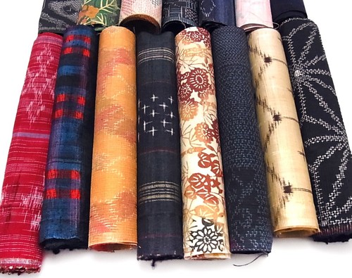 s014_Paquete, Juego de tela de seda kimono japonés, 15 piezas - Imagen 6 de 12