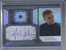 2025 James Bond Black Diamond 7/25 Christoph Waltz as Blofeld #GS-CZ Auto 02aj