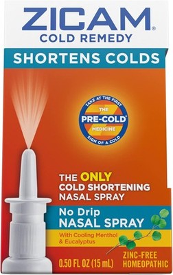 Zicam Cold Remedy Plus Multi-Symptom Relief Nasal Spray with Eucalyptus 0.5Fl Oz