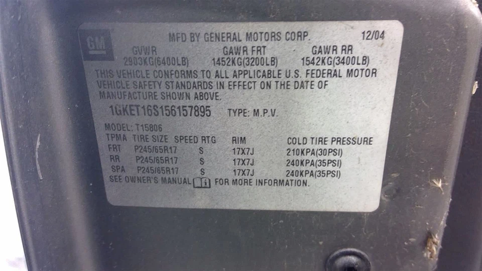 Chasis ECM Carrocería Control BCM Frontal Fusibles Caja Lateral Se Adapta 02-05 ENVOY 1665617 Foto 4 de 4