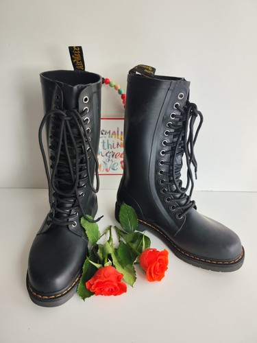 Dr Martens Drench yellow rain Wellies Welly Wellington shower boots UK7 EU41 US9 - Picture 2 of 10