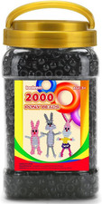 Pony Beads 2000Pcs Black Pony Beads , Beads for Jewelry Making, Beads for Crafts