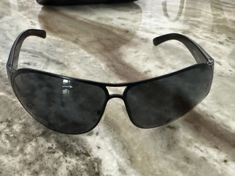 Óculos de sol masculino designer PRADA preto piloto SPR 57G 1BO-1A1 21019 com estojo Man Flex - Imagem 4 de 4