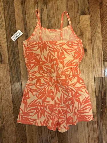 NEW! TAGS! Old Navy Girls Orange Romper Size 8 - Picture 2 of 4