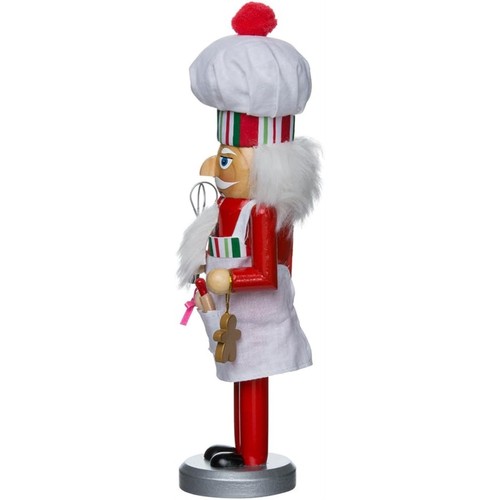 Chef with Gingerbread Man Cookie Wooden Christmas Nutcracker 10 Inch C5844 New - Picture 4 of 7