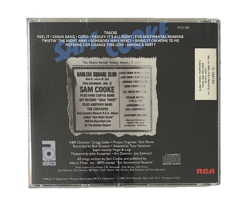 Sam Cooke Live At At The Harlem Square Club CD G Soul - Picture 2 of 15