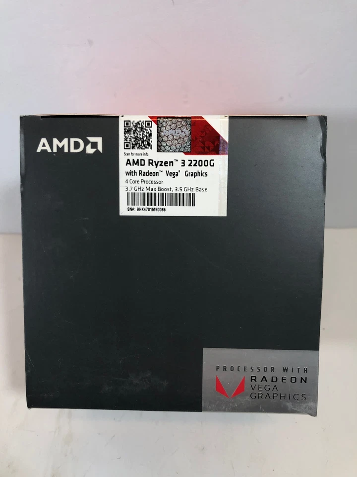 NEW AMD RYZEN 3 2200G Quad-Core 3.75 GHz YD2200C5FBBOX AMD AM4 Desktop Processor - Image 2 of 4