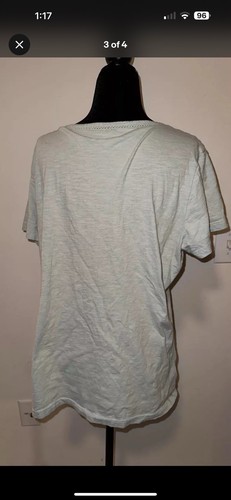 Eddie Bauer Women’s XL Light Green Short Sleeve Round Neck Blouse - Picture 2 of 4
