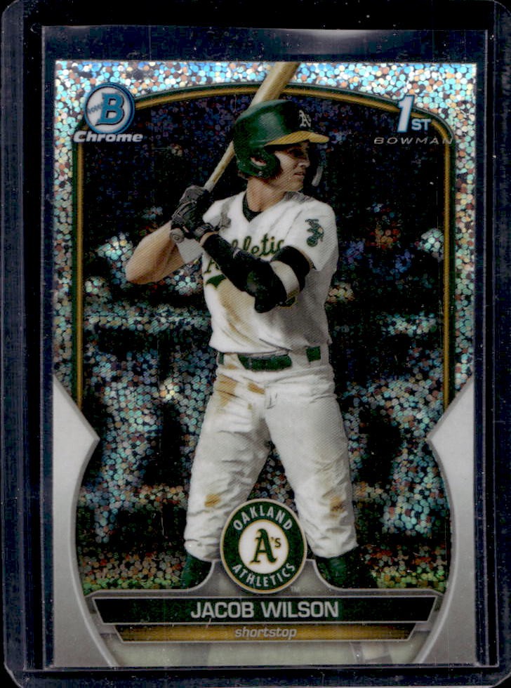 2023 Bowman Draft Jacob Wilson Chrome Sparkle Refractor 1st Prospect #BDC-121