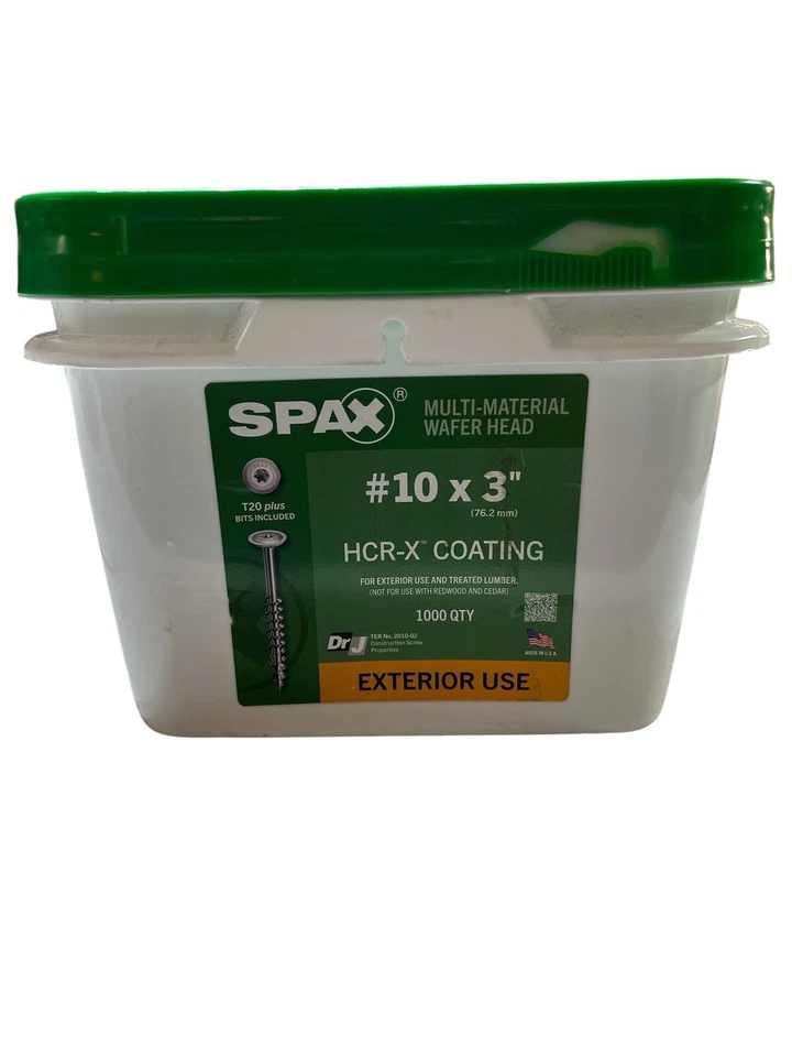 #10 x3 pulgadas. Tornillos exteriores de cabeza plana de acero inoxidable para cubierta de madera construcción Torx Foto 2 de 4