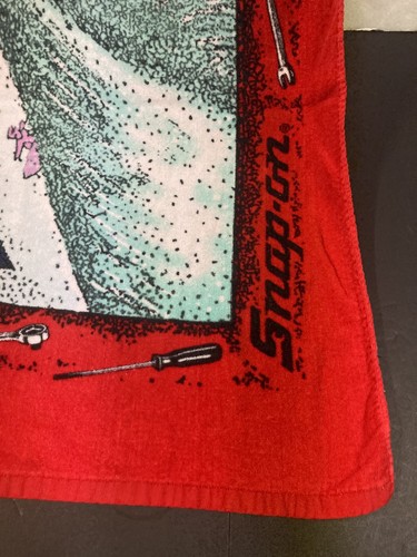 Snap-On Tool Dude Vintage Beach Towel R.A. Briggs Red Surfer Dude Beach 62”x32” - Picture 5 of 9