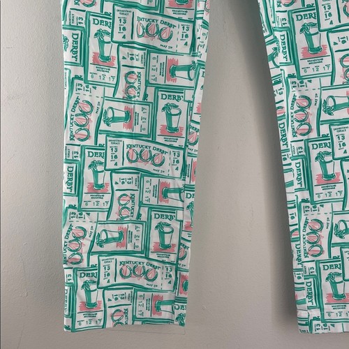 Vineyard Vines 144th Kentucky Derby Estampado Frente Plano Vestido Chino Pantalón Pantalones - Imagen 3 de 7