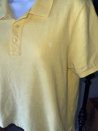 Lauren Ralph Lauren Yellow Polo Shirt Cotton Short Sleeve Casual Top Size L - Bild 2 von 6