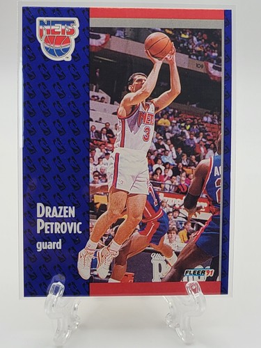 Drazen Petrovic 1991-92 Fleer #134 New Jersey Nets Near Mint NM - Picture 1 of 1