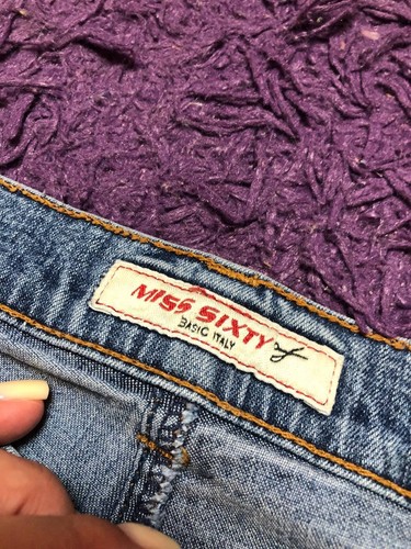 Miss sixty Basic Italy Distressed Blue Denim Jeans Hose Y2K 28 Mädchen Faded Rare - Bild 4 von 18