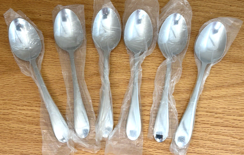 Cambridge Sienna Stainless Glossy Tip Turns Down China 18pc Forks Spoons NEW - Picture 3 of 10