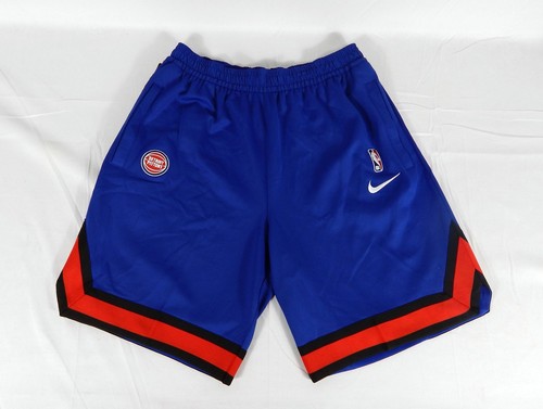 2020-21 Detroit Pistons Team Issued Blue Training Shorts Nike CN6069-495 S 50S - Picture 3 of 8