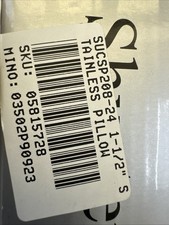 SUCP208-24 stainless steel solid UCP208-24 pillow bearing 1-1/2” SUCSP208-24