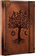 PU Leather A5 Binder 6 Ring Refillable Journal Cover No Refill Paper A5 Planner 