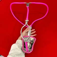 90-120cm Male Stainless Steel Chastity Belt with Internal Cage Sissy Bondage USA