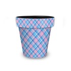 Briarwood Lane Pink and Blue Plaid Small Planter