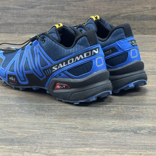 Salomon Chaussures Homme 8 Speedcross 3 Bleu Randonnée Trail Running Baskets 128652 - Photo 4/9