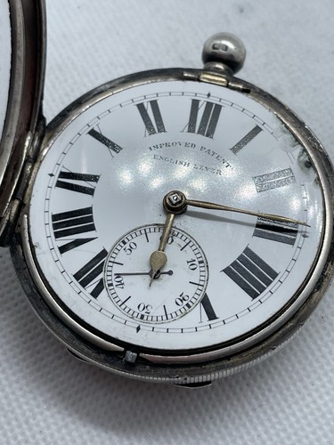 Max Cohen englische schwere massive Silber Taschenuhr zum Reparieren. 164g Chester 1901 - Bild 9 von 20