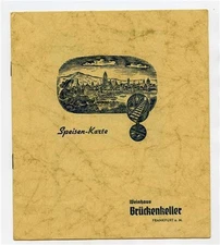 Der Bruckenkeller Wienhaus Menu Frankfurt Am Main Germany Wine Cellar Tavern
