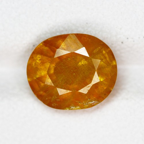 3.44 Cts Orangish Yellow Sapphire Oval Natural Loose Gemstone Thailand - Picture 2 of 3