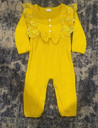 Kids Yellow Romper - Picture 1 of 5