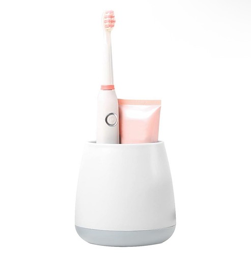 Toothbrush Holder with Detachable Tray - TOPOFONE Bathroom Countertop Organizer