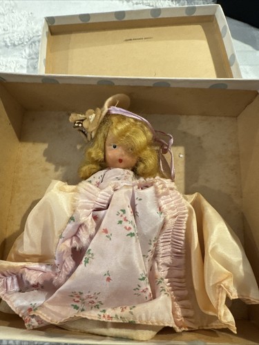 Nancy Ann Storybook Dolls Pretty Maid #160 1940s. With BOX. Stiff Legs - Picture 1 of 10