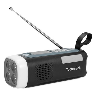 TechniSat Viola Kurbelradio   2 W Notfallradio mit Solar & Kurbel, Bluetooth/UKW