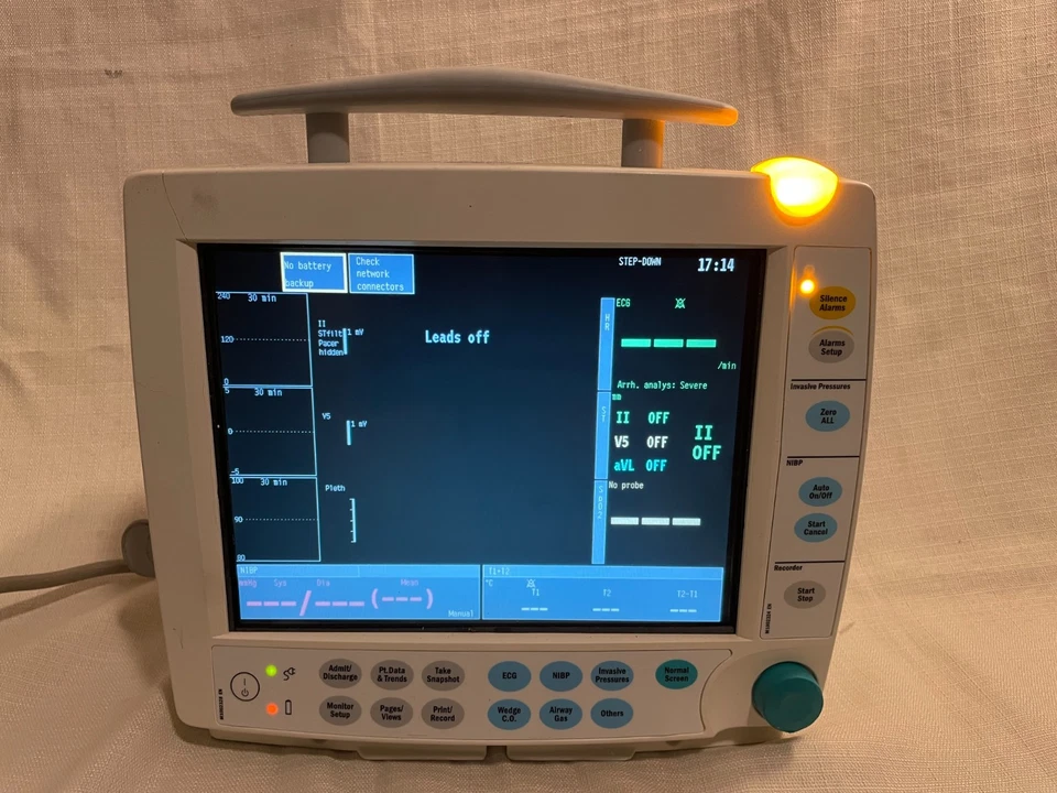 GE Datex Ohmeda S/5 F-FM-01 Patient Monitor With NIBP & Printer TESTED - Image 2 of 4