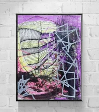 LMNOP Art Sketchbook Intuitive Ink Drawing Abstract Graffiti Paper 4.5x5.5 Smal