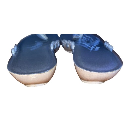Sandali con zeppa in legno MOHOP Slide Ribbon fatti a mano mai indossati taglia 40 W8,5-9 - Foto 8 di 9