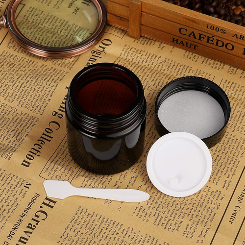 15 Pack 4 Oz Amber Glass Jars with Lids, round Empty Containers for Scrubs, Loti - Picture 7 of 12