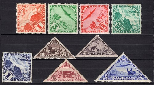 Tannu Tuva 1934 complete air mail set Michel #49-57 MH OG - Picture 1 of 2