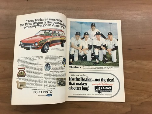 1973 Detroit Tigers Scorebook Official Program - Billy Martin Cover - Picture 5 of 5