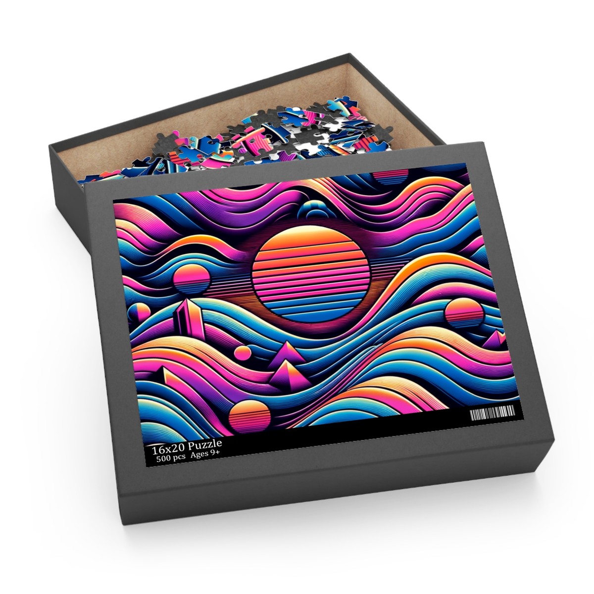 Puzzle (120, 252, 500-Piece) Retro Wave Sunset Sunrise