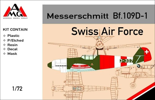 AMG 72425 Messerschmitt Bf.109D Swiss Air Force,  1/72 - Picture 1 of 3