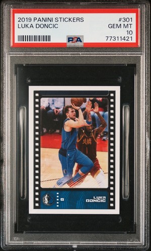 2019 Panini Sticker Luka Doncic #301 PSA 10 GEM MINT DALLAS MAVERICKS - Bild 1 von 2