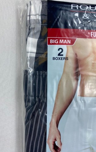 Boxer uomo Big Man Roundtree & Yorke taglio intero cotone premium intimo 2 paia - Foto 23 di 23