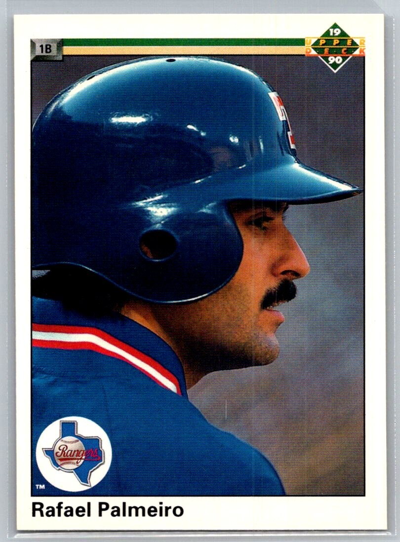 💎1990 Upper Deck Baseball #335 Rafael Palmeiro - Texas